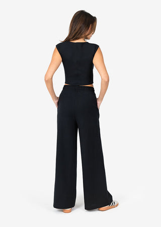 Women's Wide Leg Trouser Black