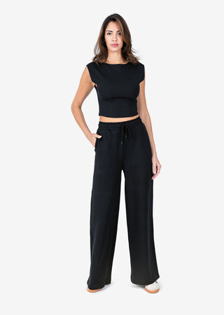 Women's Wide Leg Trouser Black