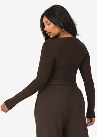 Women's Wide Leg Trouser Coffee FINAL SALE