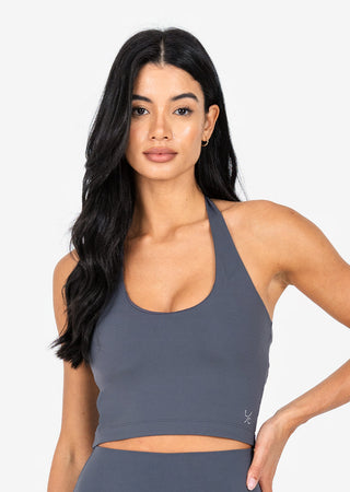 Women's Halter Tank Bra Graphite FINAL SALE