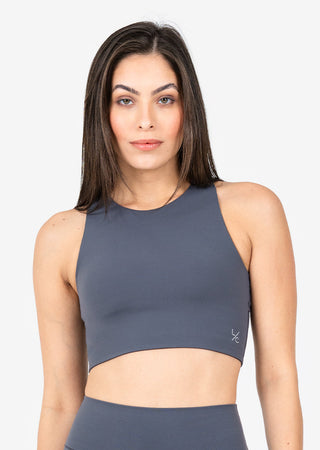 Women's High Low Bra Graphite FINAL SALE