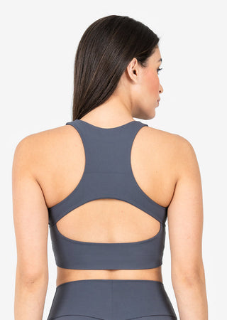 Women's High Low Bra Graphite FINAL SALE