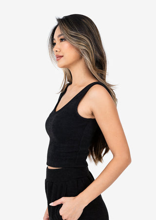 Women's Cropped Tank Black