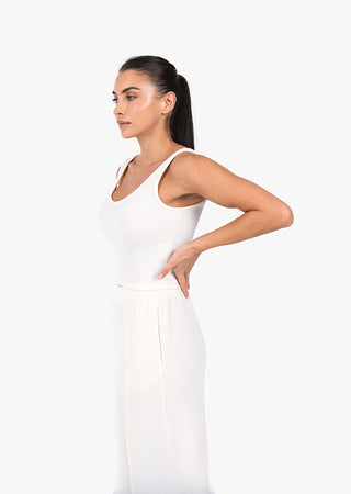 Women's Cropped Tank Oatmeal