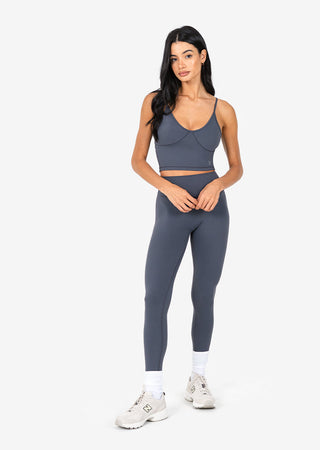 Women's Longline Bra Graphite FINAL SALE