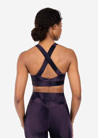 Women's Marble Bra Mulberry Black FINAL SALE