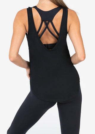 Women's Reversible Long Tank Black FINAL SALE