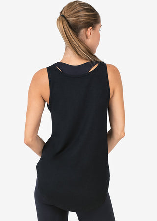 Women's Reversible Long Tank Black FINAL SALE