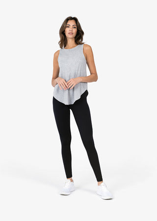Women's Reversible Long Tank Grey Marl FINAL SALE