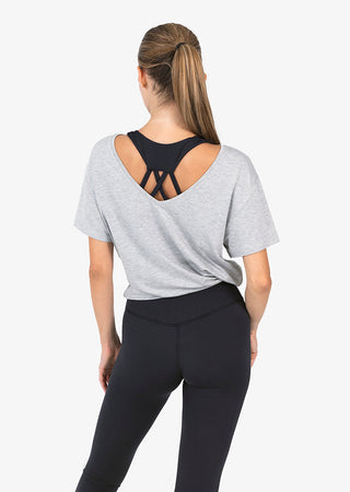 Women's Reversible Slouch Tee Grey Marl FINAL SALE