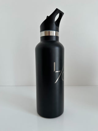Insulated Water Bottle Black 600ml