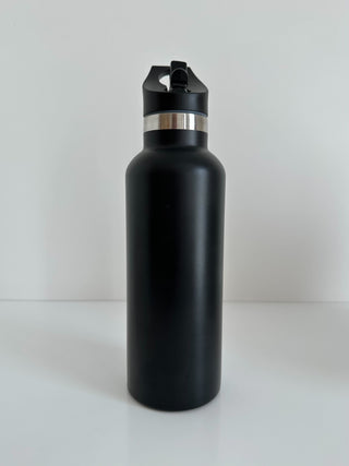 Insulated Water Bottle Black 600ml