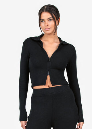 Women's Zip-Through Black