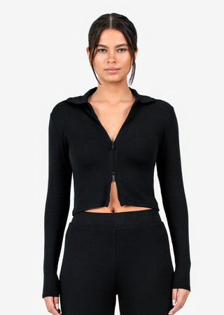 Women's Zip-Through Black