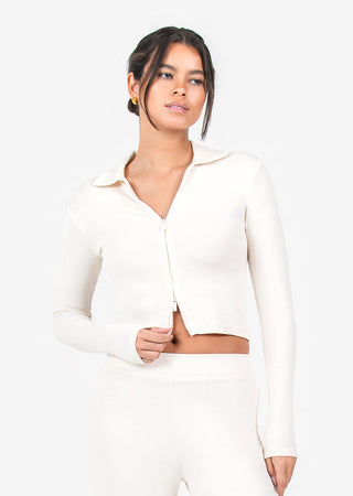 Women's Zip-Through Eggnog FINAL SALE