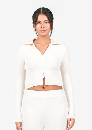 Women's Zip-Through Eggnog FINAL SALE