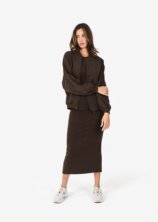 Women's Bomber Jacket Coffee