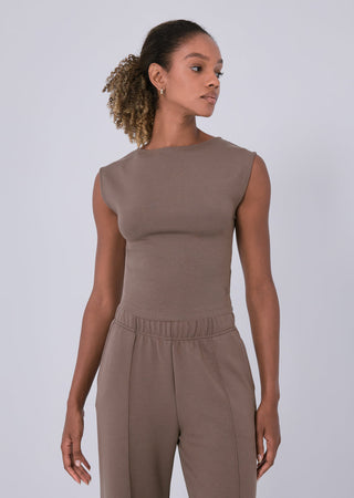 Women's Cap Sleeve Top Walnut