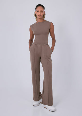 Women's Cap Sleeve Top Walnut