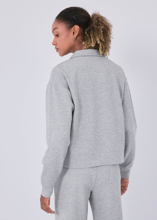 Women's Collar Sweater Grey Marl
