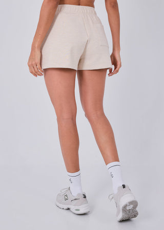 Women's Pintuck Shorts Oatmeal Heather
