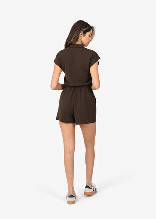 Women's Romper Coffee