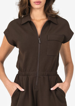 Women's Romper Coffee
