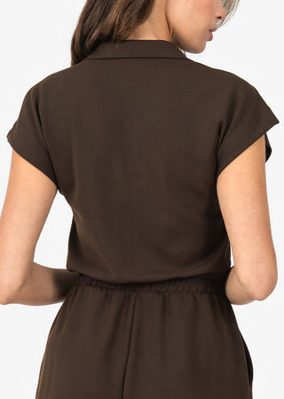 Women's Romper Coffee