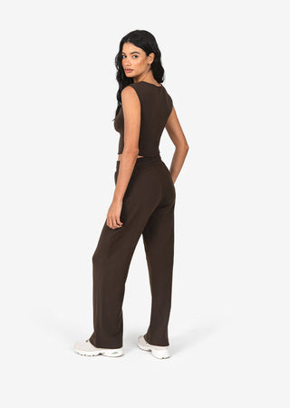 Women's Straight Leg Trouser Coffee FINAL SALE