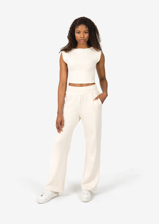 Women's Straight Leg Trouser Eggnog FINAL SALE