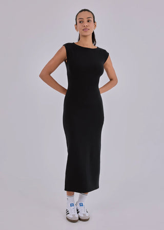 Women's Cap Sleeve Dress Black