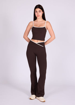 Women's Contrast Cami Top Dark Cocoa