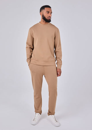 Men's Crew Neck Sweatshirt Camel