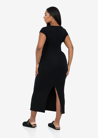 Women's Short Sleeve Dress Black