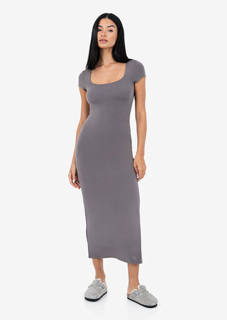 Women's Short Sleeve Dress Silver Mink FINAL SALE