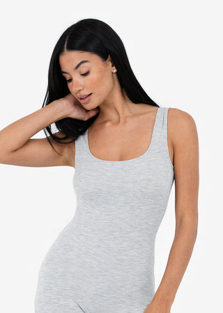 Women's Shortie Onesie Grey Marl FINAL SALE