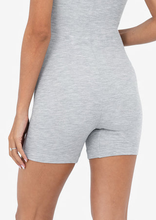 Women's Shortie Onesie Grey Marl FINAL SALE