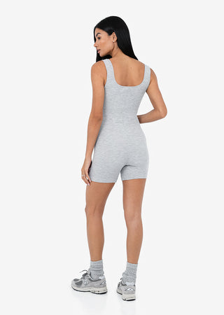 Women's Shortie Onesie Grey Marl FINAL SALE