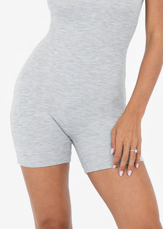 Women's Shortie Onesie Grey Marl FINAL SALE