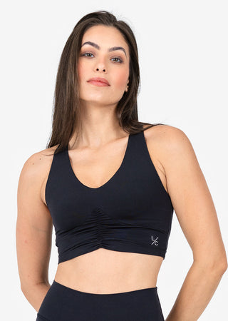 Women's Ruched Bra Black FINAL SALE