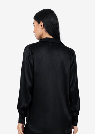 Women's Shirt Shiny Black FINAL SALE