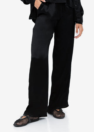 Women's Trouser Shiny Black FINAL SALE