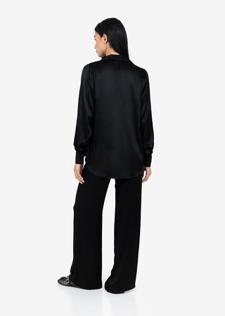 Women's Trouser Shiny Black FINAL SALE
