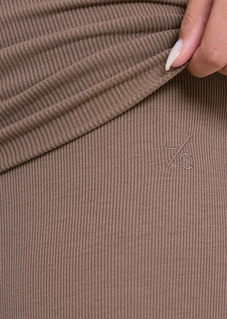 Women's Fold Waist Pants Walnut