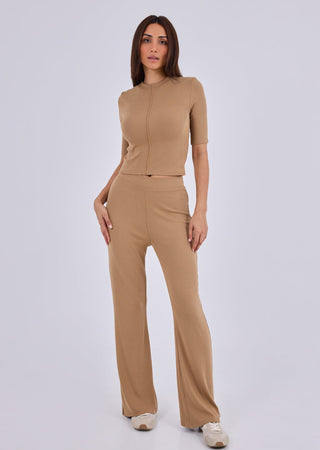 Women's Half Sleeve Tee Camel