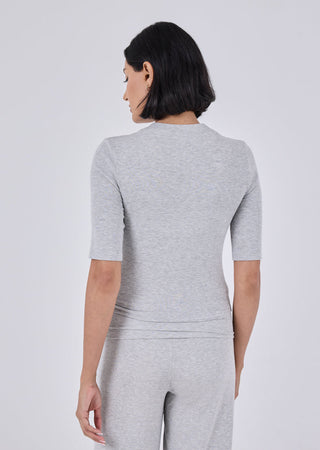 Women's Half Sleeve Tee Grey Marl