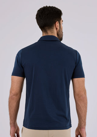 Men's Half Zip Polo Dark navy