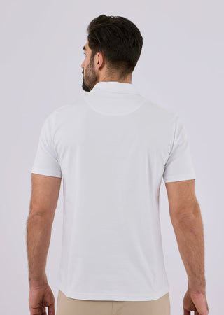 Men's Half Zip Polo Ivory