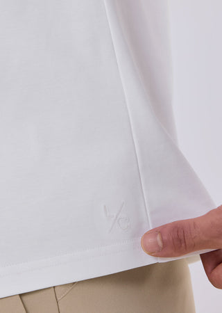 Men's Half Zip Polo Ivory