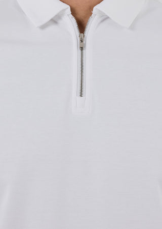 Men's Half Zip Polo Ivory